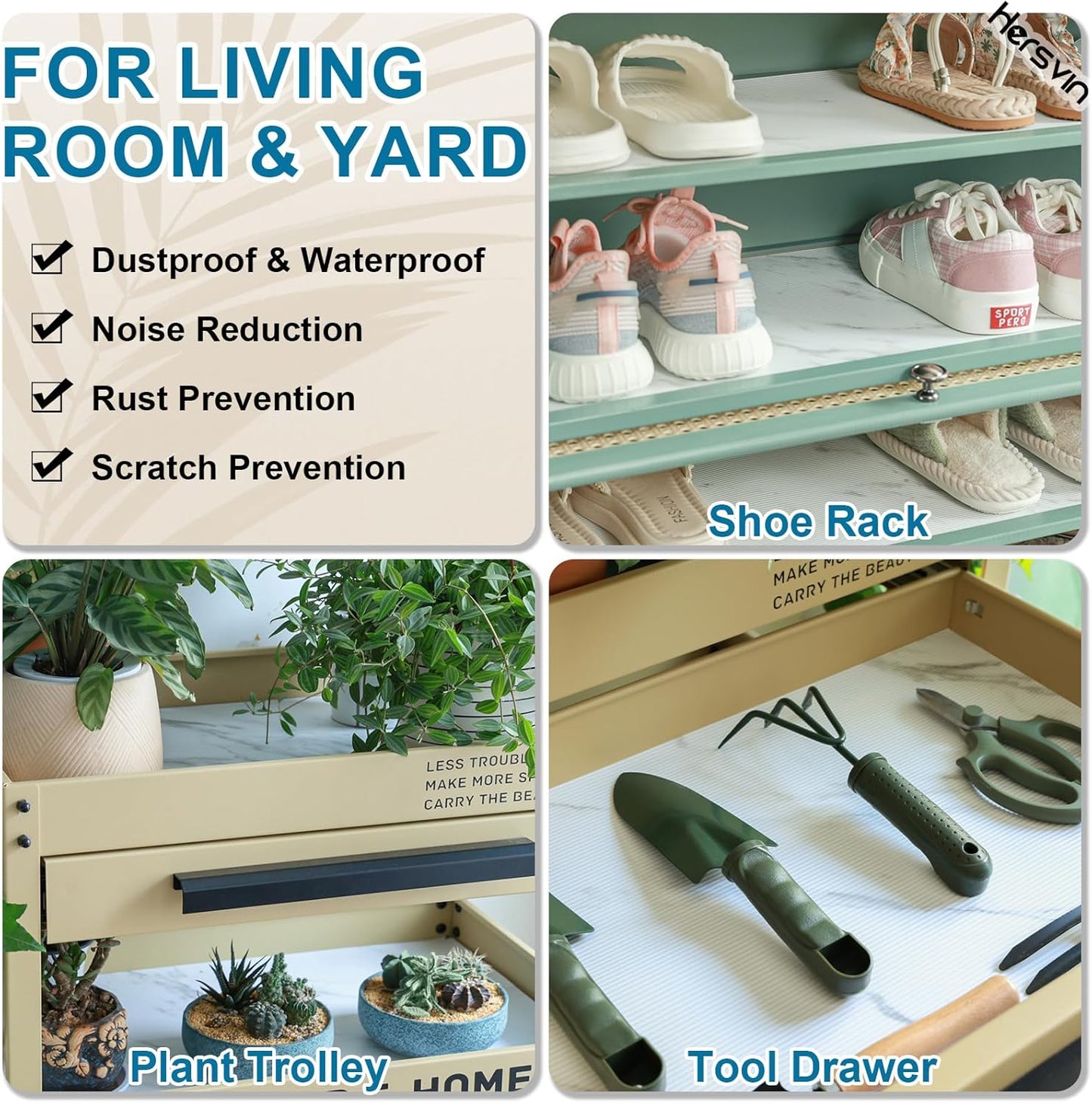 Shelf Liners 14 in x 20 ft EVA Drawer Mats, Non-Adhesive Cupboard Protector, Kitchen Cabinet Lining Fridge Liner (White Marble Stripe, 35.6x610cm)