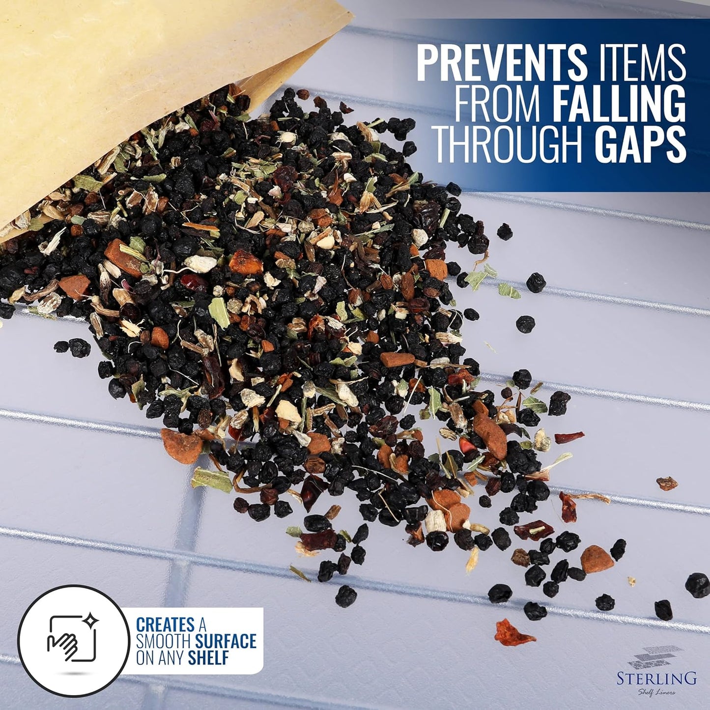 Sterling Shelf Liners for Wire Shelf System: Set of 5 in Graphite: 14 x 30 inch: Plastic Wire Shelving Mats