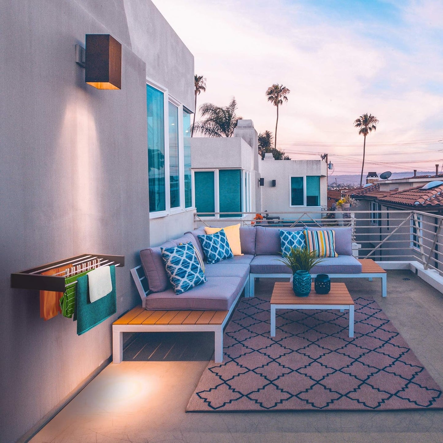 Step Up Laundry Drying Rack (27.5-INCH Industrial Gray), Wall Mounted, Retractable Clothes Drying Rack, 40lbs Load Capacity, 11.6 Linear Ft, with Wall Template and Long Screwdriver Bit