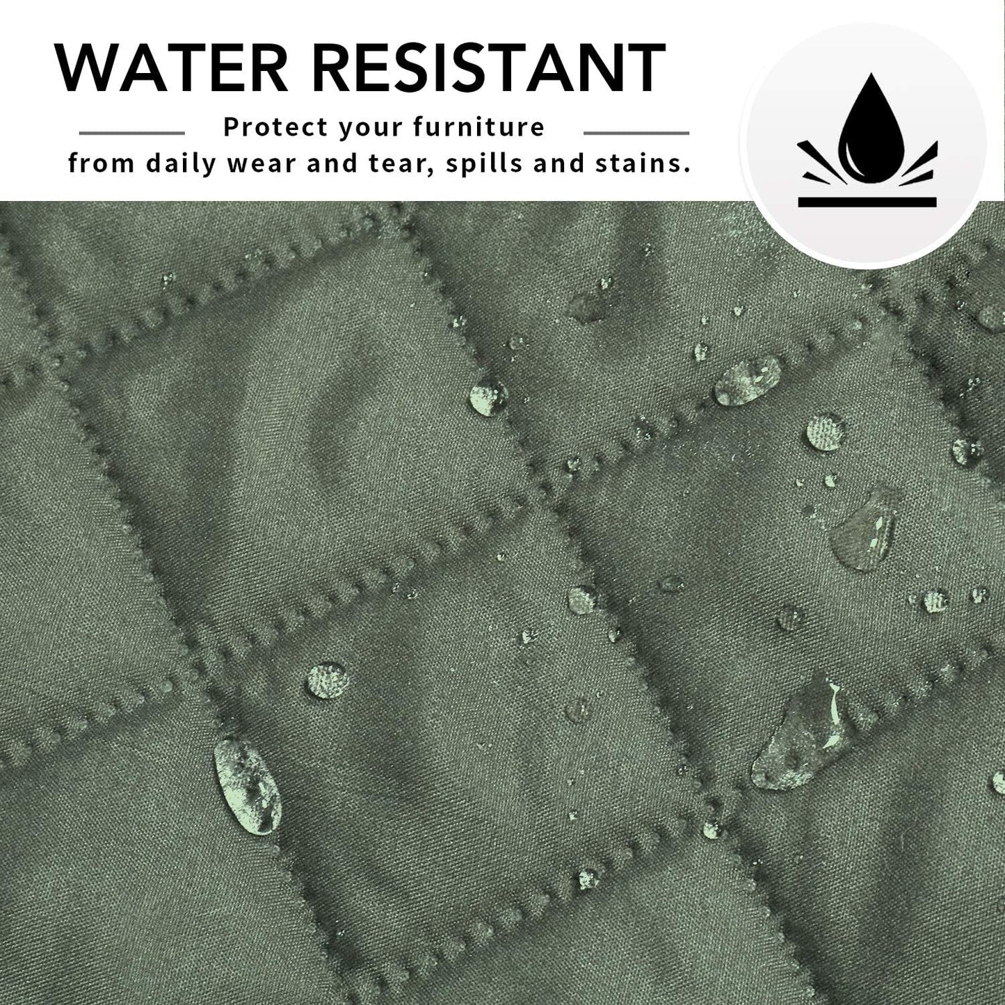 Easy-Going Sectional Couch Covers for Dogs L Shape Sofa Cover Reversible Sofa Slipcover Chaise Lounge Cover Furniture Protector Cover for Pets Dog Cat (42 x 68 inches, Greyish Green/Greyish Green)