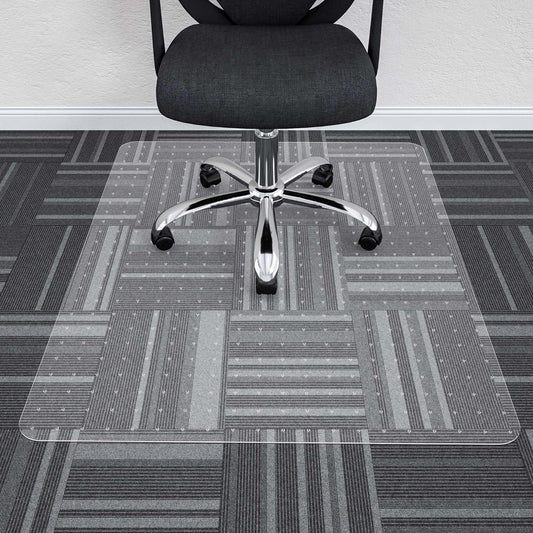 Large Chair Mat for Carpet, Easy Glide Plastic Carpet Floor Protector Mat for Office Chairs for Work & Home