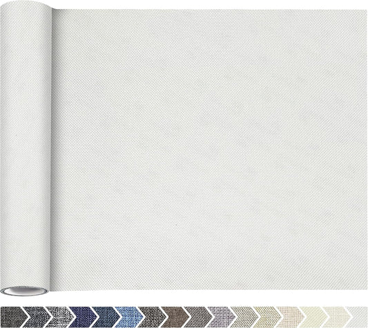 KING MOUNTAIN Fine Linen Repair Patches, Self-Adhesive Linen Fabric Patches, 12X40 inch Extra Size, Multi Color, Can be Used for Linen Sofa Repair and Linen Clothes Repair(12" x 40",White)