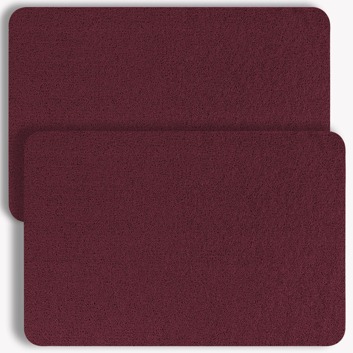 Non-Slip Bathtub Mat, 2 Pack Anti Slip Shower Mat, Fast Drying Bathtub Mats, Foot Scrubber Mat, Anti Slip Mat for Tub, Floor, Bathroom, Kitchen, Home, Hotel (Wine Red 24"×16"+24"×16")