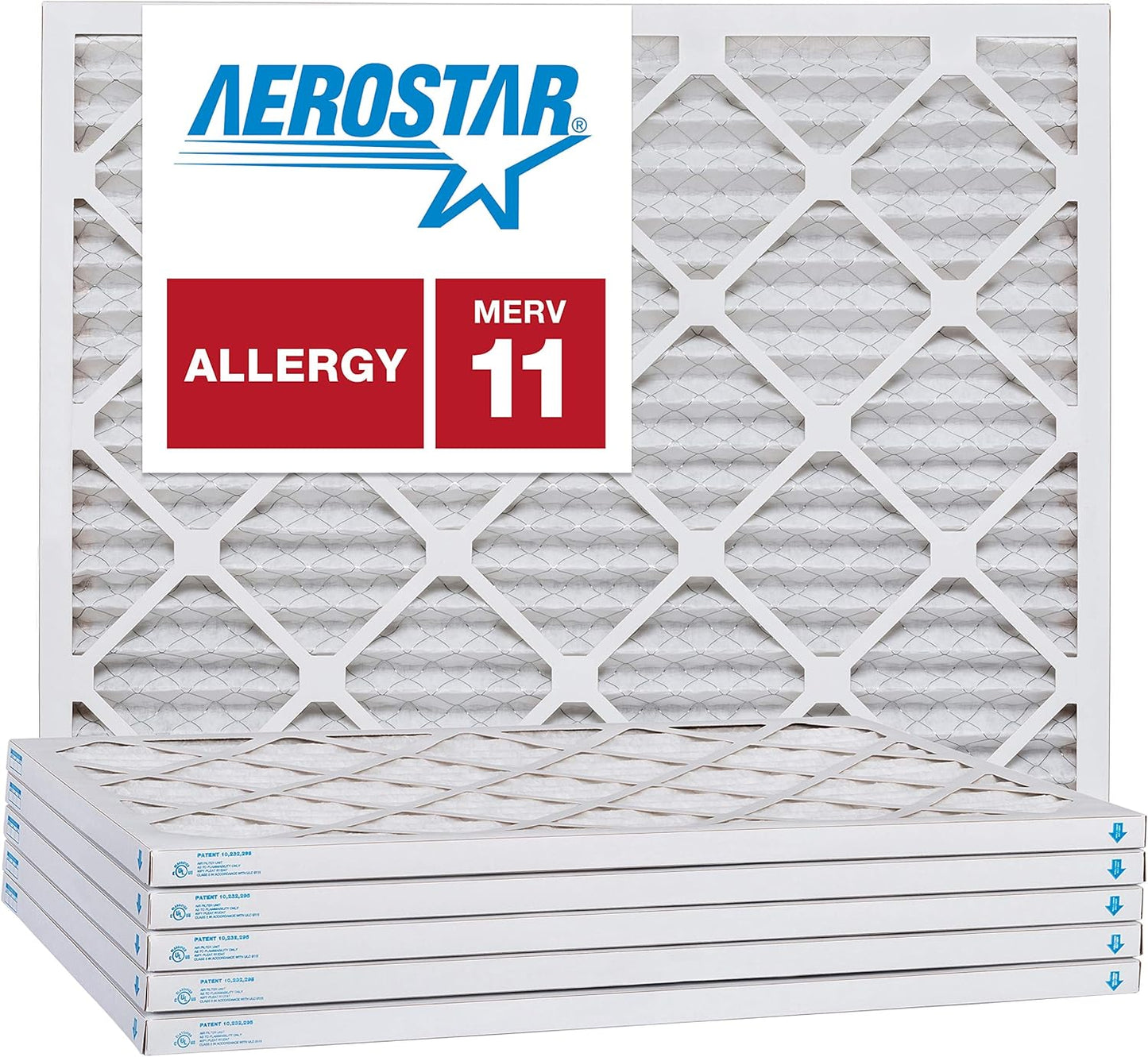 Aerostar 8x12x1 MERV 11, Pleated Air Filter, 8x12x1, Box of 6, Made in the USA