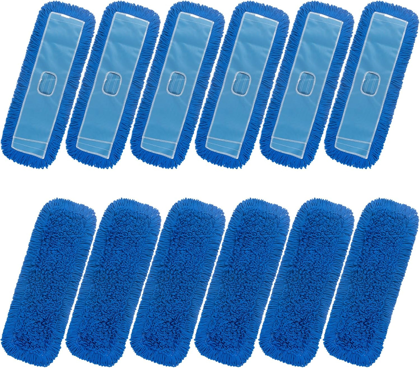 Matthew 36'' Microfiber Loop Dust Mop Washable Commercial&Residential Heavy Duty Mop Head Replacement Premium Absorbent Industrial Dust Mop Refill Pads for Hardwood, Office,Garage and Hotel -12Pack