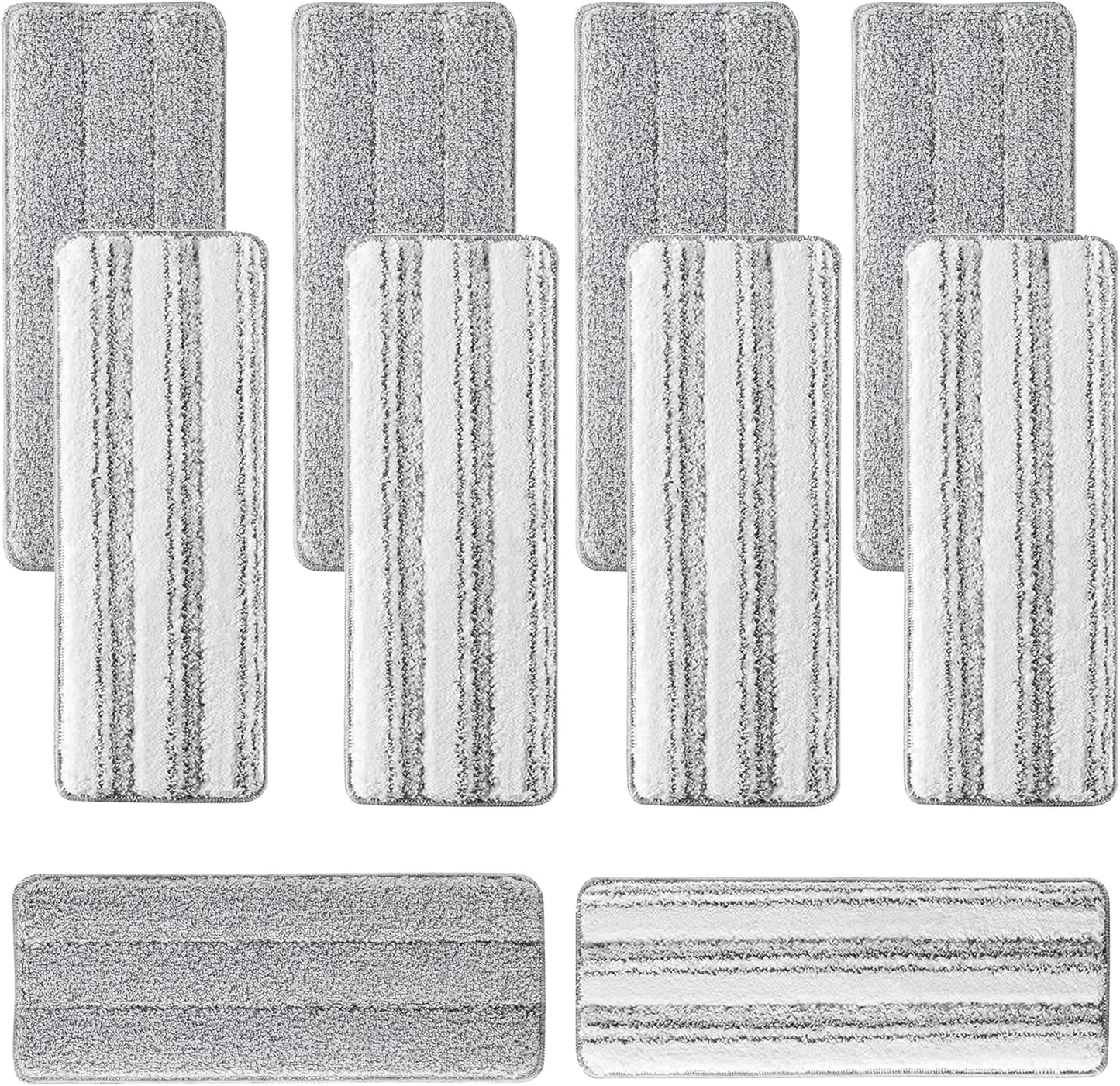 10Pcs Joymoop Mop Replacement Pads, 15 * 4.9'' Universal Mop Pads Mop Head Refills Washable Wet Mop, Compatible with Most 11-14” Size Mops