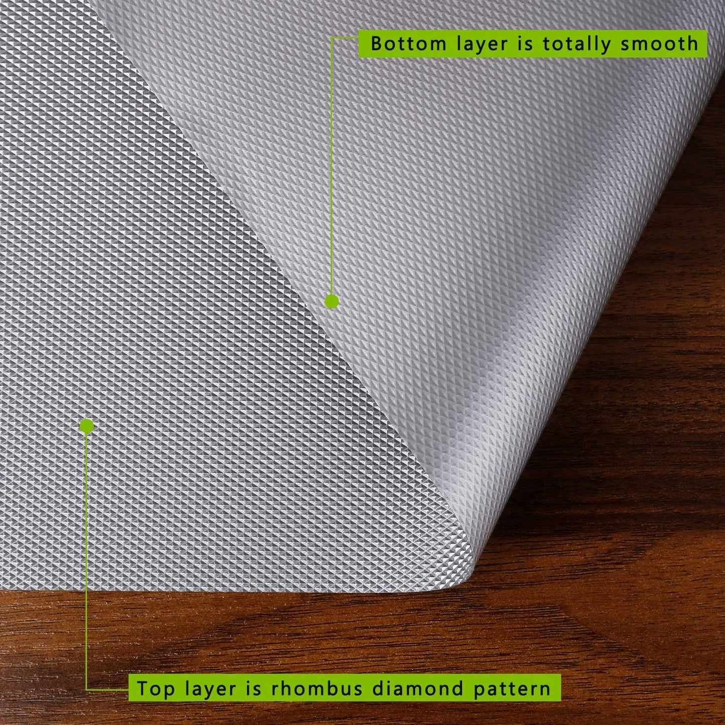 Kitchen Shelf Liner Drawer Liners, Non-Adhesive Refrigerator Liners Waterproof Fridge Mats with Strong Durable Kitchen Cabinets Mat for Drawers, Shelves, Pantry