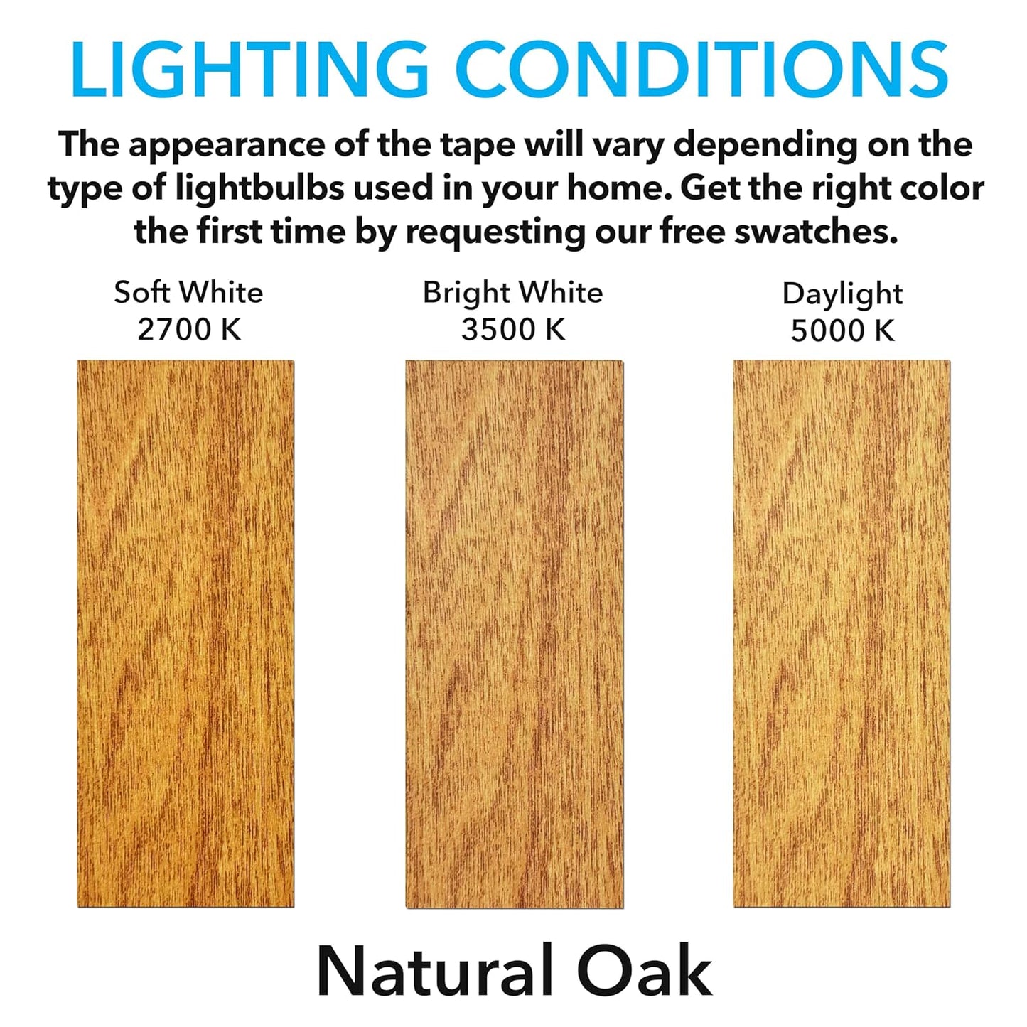 MATCH 'N PATCH Realistic Wood Grain Repair Tape - Durable Multi-Use Adhesive Tape for Furniture, Floors, Cabinets, Windows, Doors, RV, Home Decor & DIY Projects - Natural Oak, 2.25 inch x 15 feet