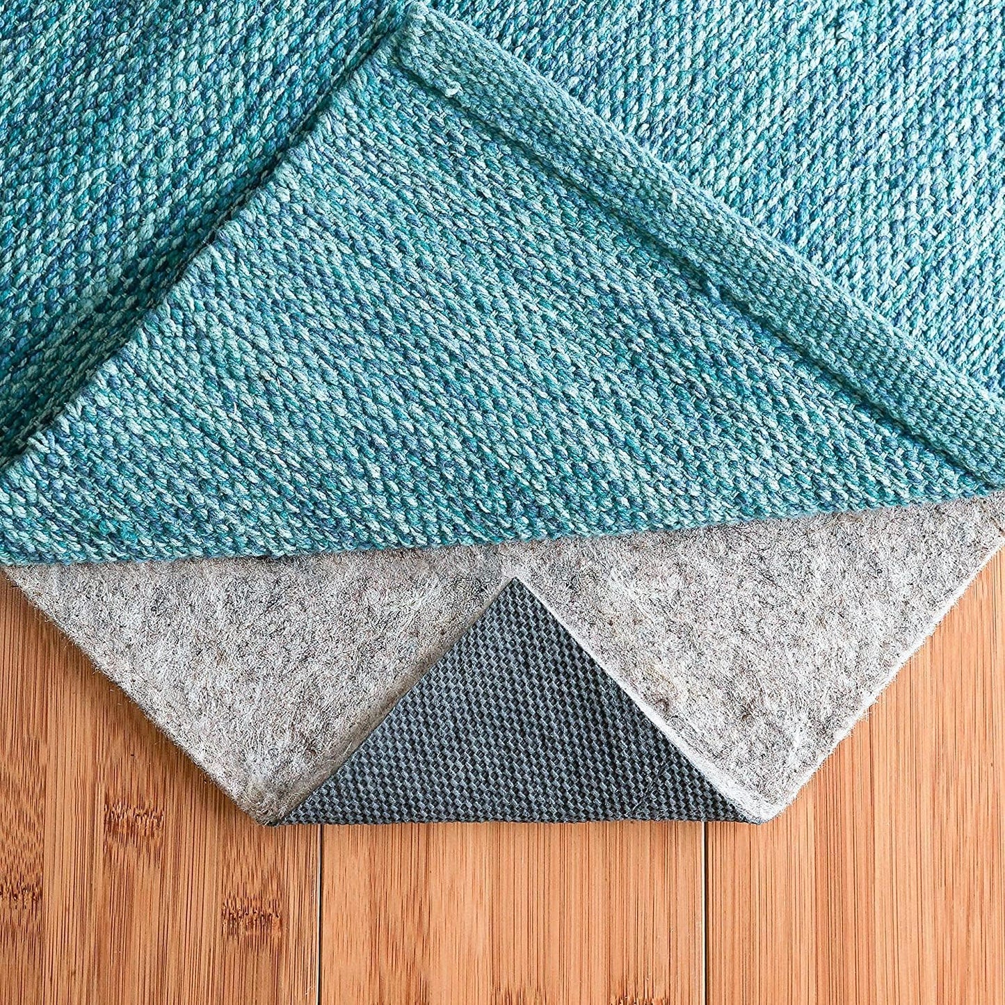 RUGPADUSA - Dual Surface - 7'x9' - 1/4" Thick - Felt + Rubber - Non-Slip Backing Rug Pad - Safe for All Floors