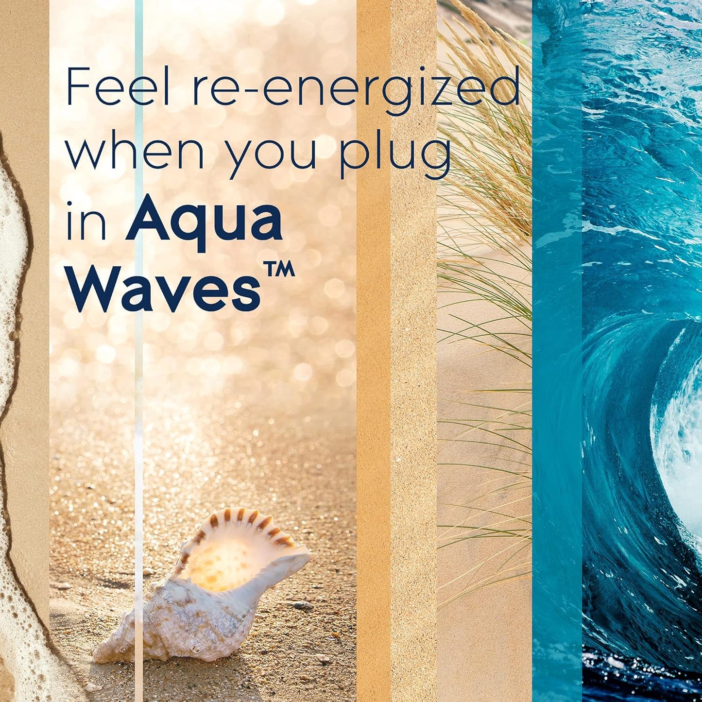 Glade PlugIns Refills Air Freshener, Scented and Essential Oils for Home and Bathroom, Aqua Waves, 6.7 Fl Oz, 10 Count (Packaging May Vary)