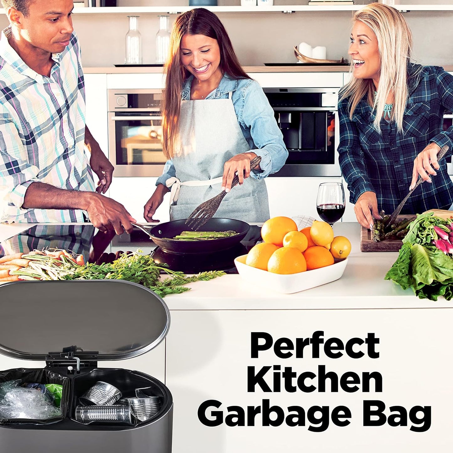 30-33 Gallon Clear Trash Bags Heavy Duty (250 COUNT) - Clear Recycling Garbage Bags 30+ Gallon, 32 Gallon - Made in USA