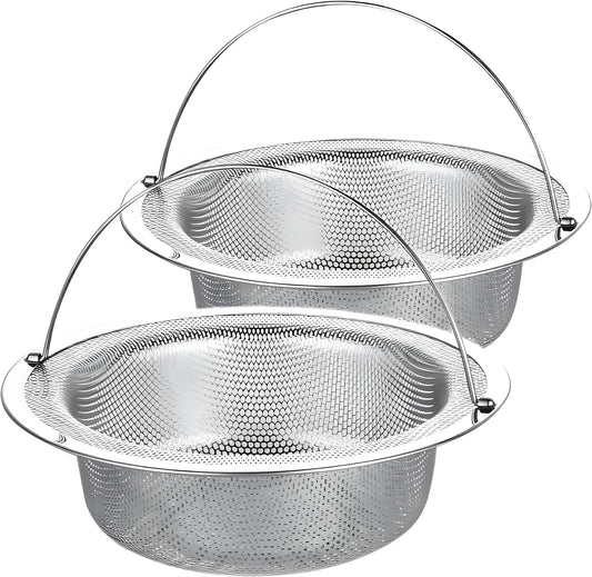 4 Pack Stainless Steel Sink Strainer Basket, Fine Mesh Drain Protector for Kitchen, Anti-Clog Rustproof Design, Dishwasher Safe Heavy Duty