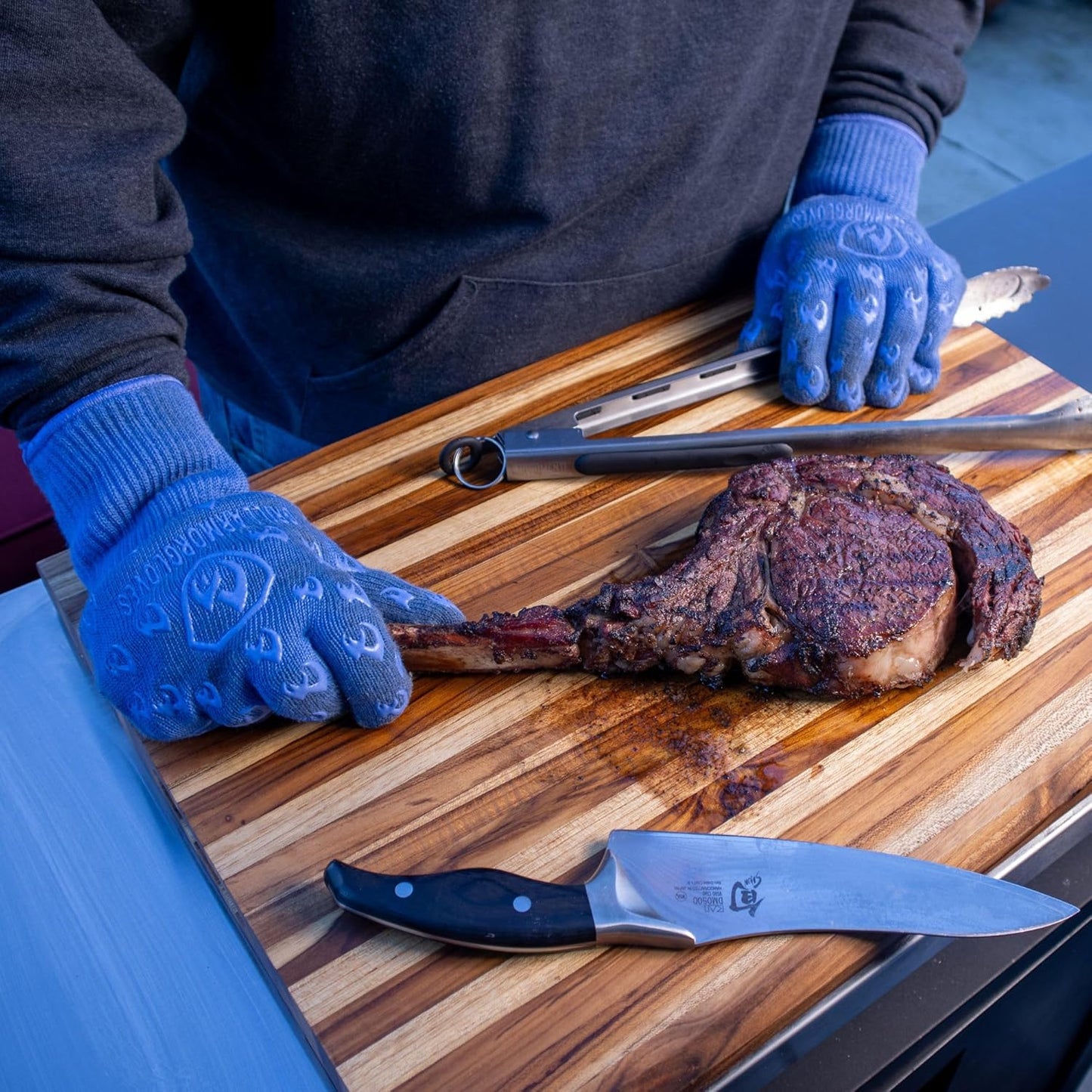 Grill Armor Oven Gloves 932°F Extreme Heat & Cut Resistant Oven Mitts with Fingers for BBQ, Cooking, Grilling, Baking – Accessory for Smoker, Cast Iron, Fire Pit, Camping, Fireplace, Griddle & More