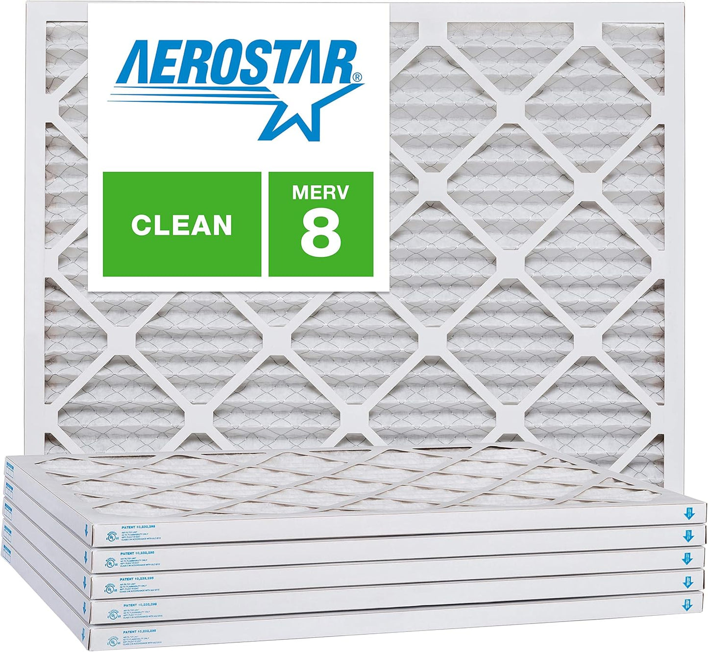 Aerostar 20x24x1 MERV 8, Pleated Air Filter, 20x24x1, Box of 6, Made in the USA