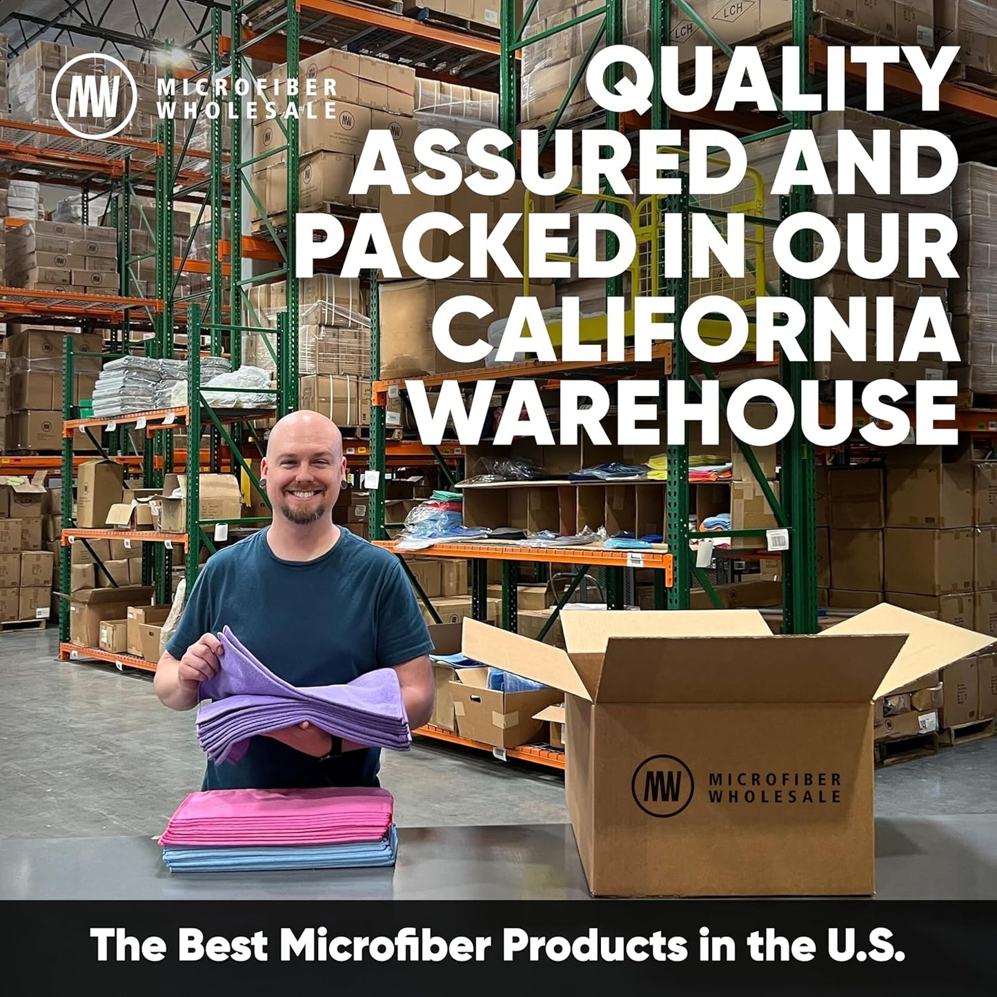 MW Pro Microfiber Cleaning Cloth | Brown | 12 Pack | 16” x 16” | Coffee, Barista, Espresso Towels - Clean, Dust, Polish, Scrub, Absorbent