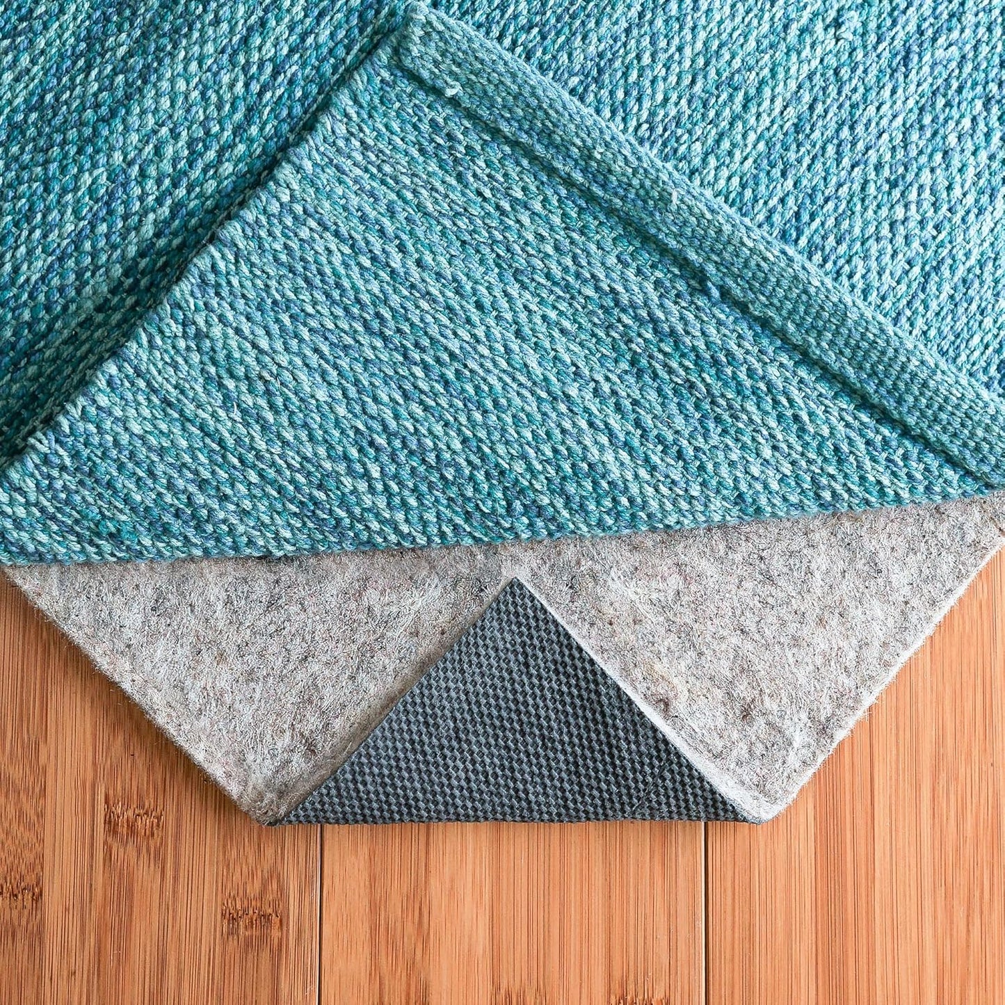 RUGPADUSA - Dual Surface - 4'10" x 7'10" - 1/8" Thick - Felt + Rubber - Non-Slip Backing Rug Pad - Adds Low-Profile Comfort and Protection