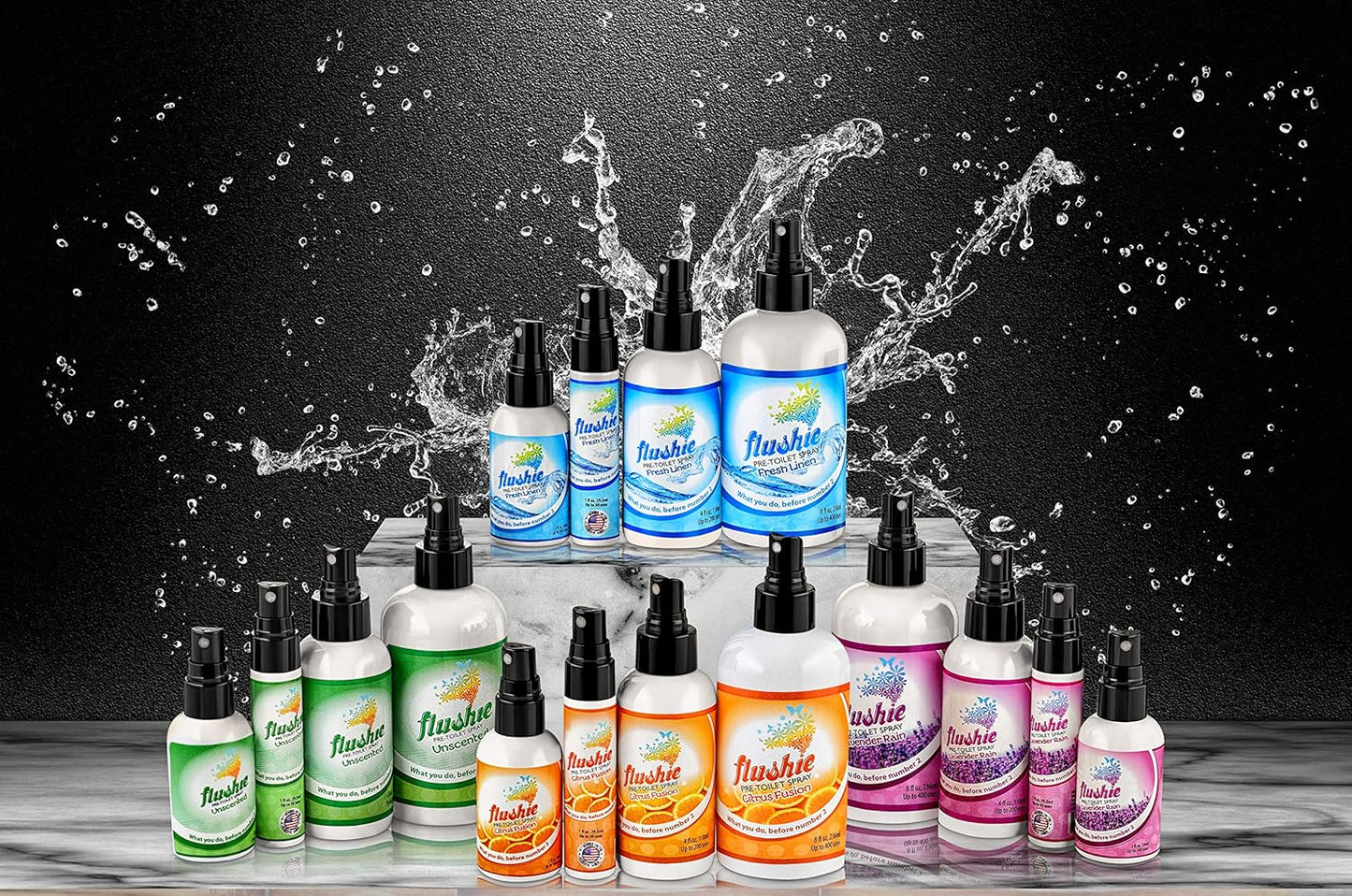 Flushie Pre-Toilet Sprays for Poop Travel Size Toiletries Bathroom Spray for Poop Spray for Toilet Deodorizer Traveling Essentials Poop deodorizer Poop Odor eliminator