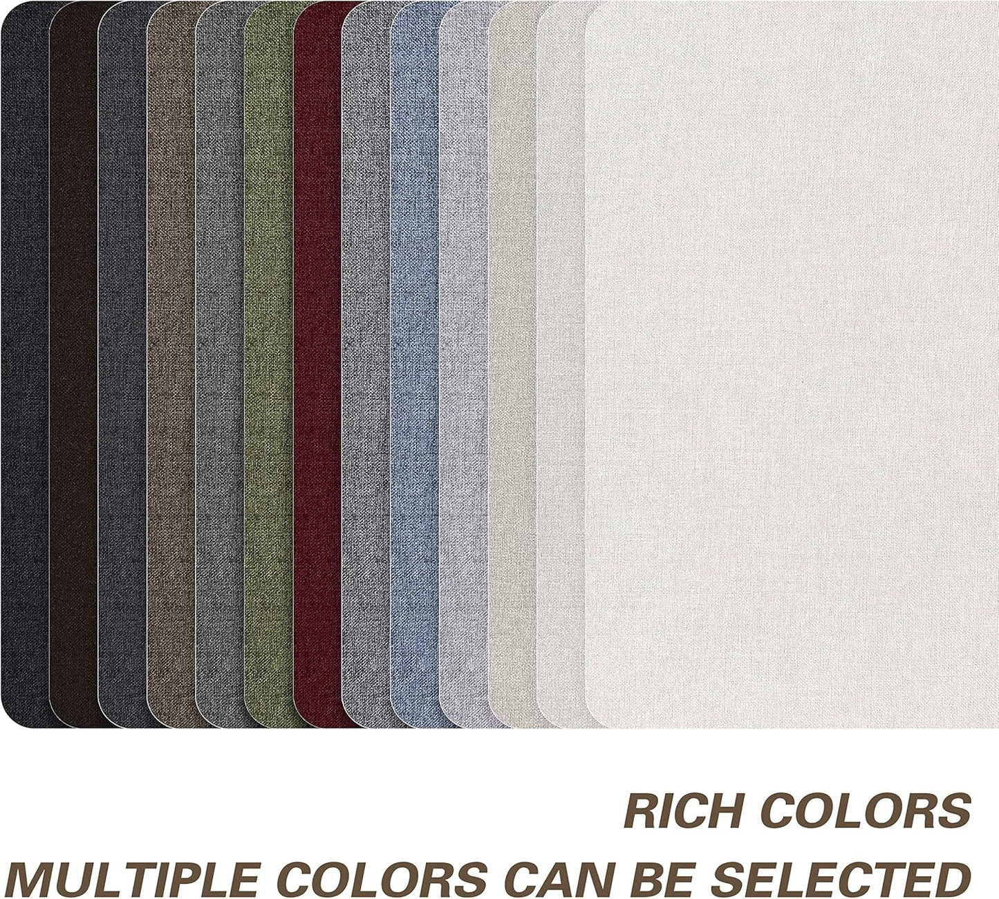 KING MOUNTAIN Fine Linen Repair Patches, Self-Adhesive Linen Fabric Patches, 8X11 inch Extra Size, Multi Color, Can be Used for Linen Sofa Repair and Linen Clothes Repair(Charcoal Black,8" x 11")