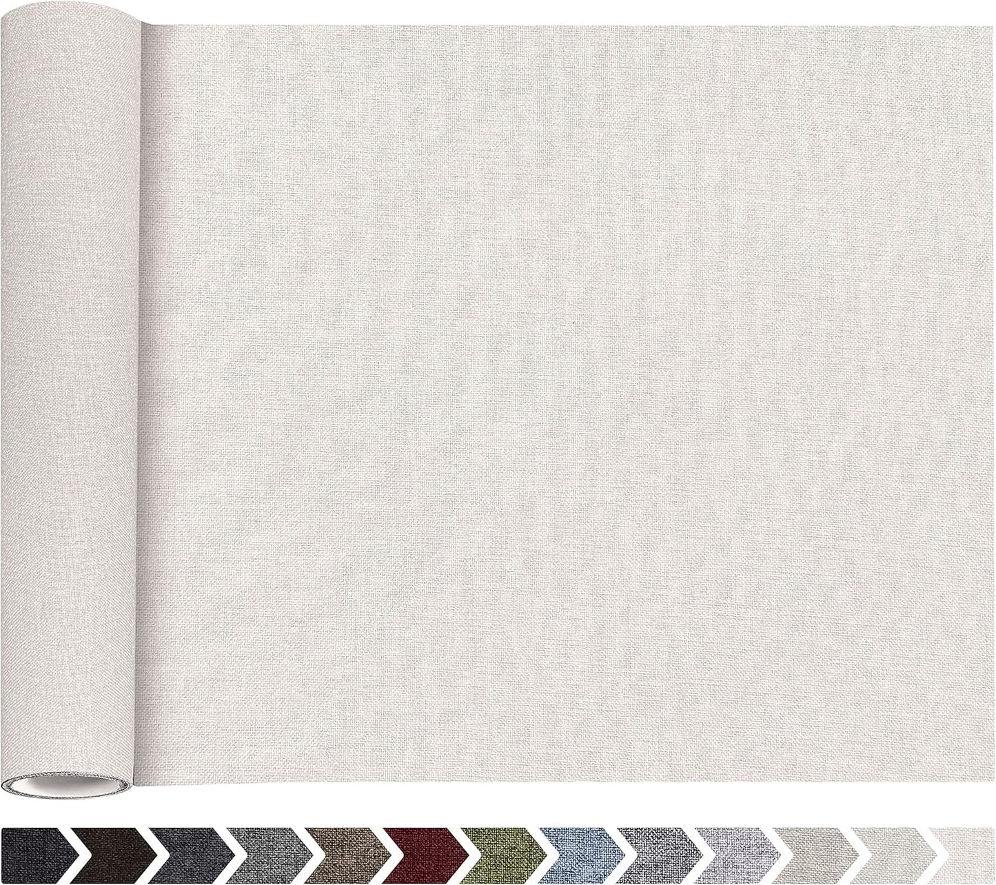 Fine Linen Repair Patches, Self-Adhesive Linen Fabric Patches, 12X40 inch Extra Size, Multi Color, Can be Used for Linen Sofa Repair and Linen Clothes Repair (12" x 40", Off White)